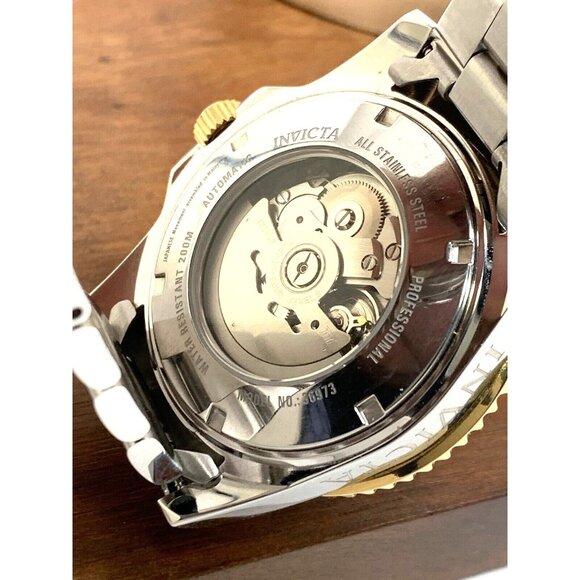 Invicta Men's Watch 36973 Pro Diver Automatic Black Dial Two Tone Steel 44mm - Picture 7 of 15